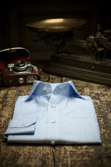 Two-Tone Blue Microstripe Shirt