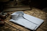Blue Double-Stripe Poplin Shirt