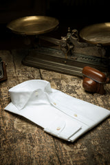 White Twill Solid Shirt Handmade