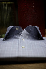 Navy Prince of Wales Check Shirt