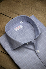 Navy Prince of Wales Check Shirt