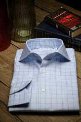 Light blue Prince of Wales windowpane