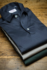 Navy Long Sleeve Interlock Polo