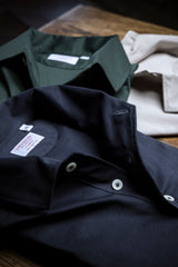 Navy Long Sleeve Interlock Polo