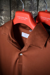 Rust Long Sleeve Interlock Polo
