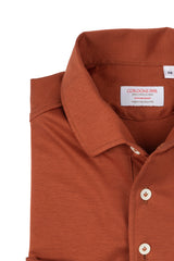 Rust Long Sleeve Interlock Polo