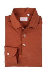 Rust Long Sleeve Interlock Polo