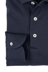 Navy Long Sleeve Interlock Polo