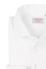 White Long Sleeve Interlock Polo