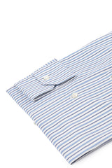 Blue Double-Stripe Poplin Shirt
