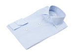 Camicia Righe Larghe Popeline Blue Fatta a Mano