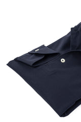 Navy Long Sleeve Interlock Polo