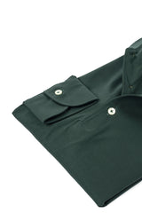 English Green Long Sleeve Interlock Polo