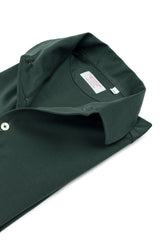 English Green Long Sleeve Interlock Polo