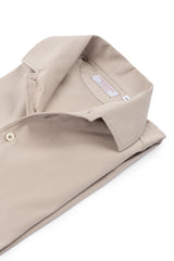 Champagne Long Sleeve Interlock Polo