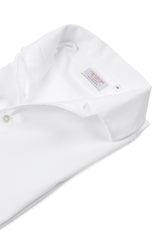 White Long Sleeve Interlock Polo