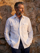 Safari Linen Overshirt White — Handmade Italian Linen Shirt | Cordone1956