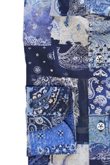Patchwork Blue- Italian Cotton - Handmade in Italy