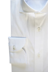 White Stretch Popeline Solid Shirt