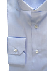 Azure Light Twill Shirt- Italian Cotton - Handmade in Italy