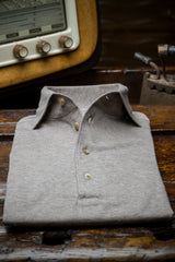 Polo Camicia Jersey Bianca Fatta a Mano