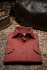 Cortina — Rust Thomas Mason Flannel Shirt | Cordone1956