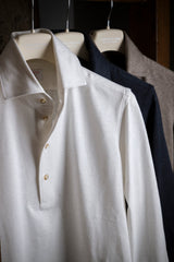 Polo Camicia Jersey Bianca Fatta a Mano
