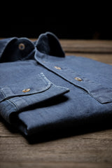 Denim Polo Shirt — Stone Washed, Handmade in Italy | Cordone1956