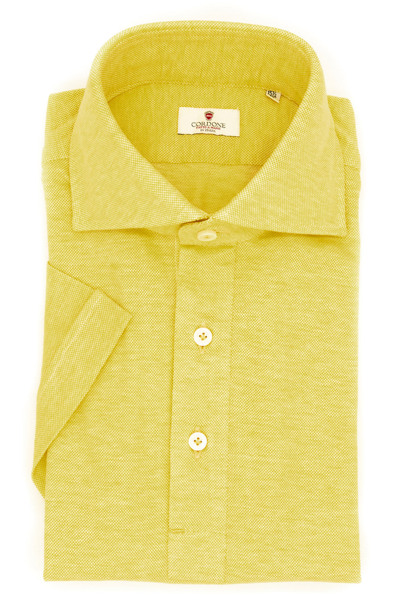 POLO JERSEY YELLOW SHORT SLEEVES