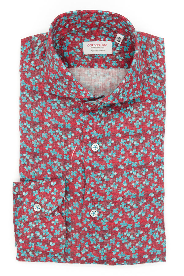 SHIRT WITH GREEN FLOWERS