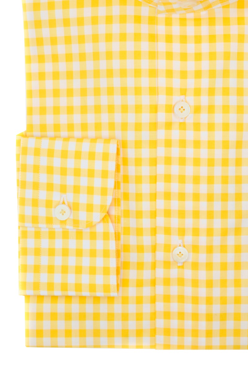 Checkered Yellow- Italian Cotton - Handmade in Italy