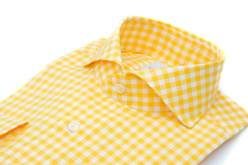 Checkered Yellow- Italian Cotton - Handmade in Italy