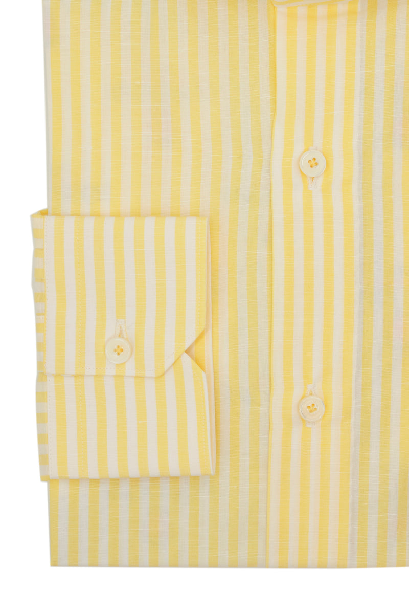 Zevi Stripes White and Yellow