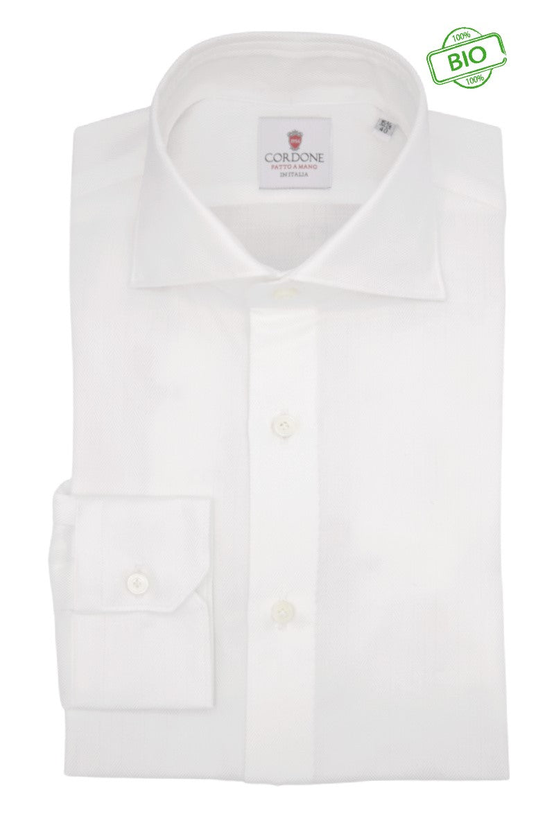 Spina Twill White Bio Shirt By-Hand