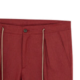 Cordone1956 - Pantaloni in flanella rossa - Realizzati a macchina - Made in Italy