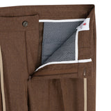 Cordone1956 - Pantaloni Flanella Ruggine - Fatti a Macchina - Made In Italy