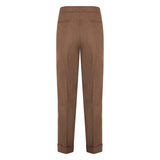 Cordone1956 - Pantaloni Flanella Ruggine - Fatti a Macchina - Made In Italy