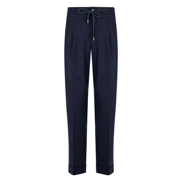 Flannel Blue Navy Trousers