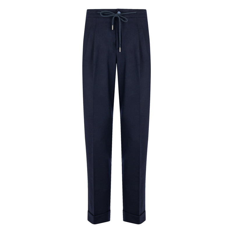 Flannel Blue Navy Trousers