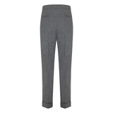 Cordone1956 - Pantaloni in flanella grigia - Realizzati a macchina - Made in Italy