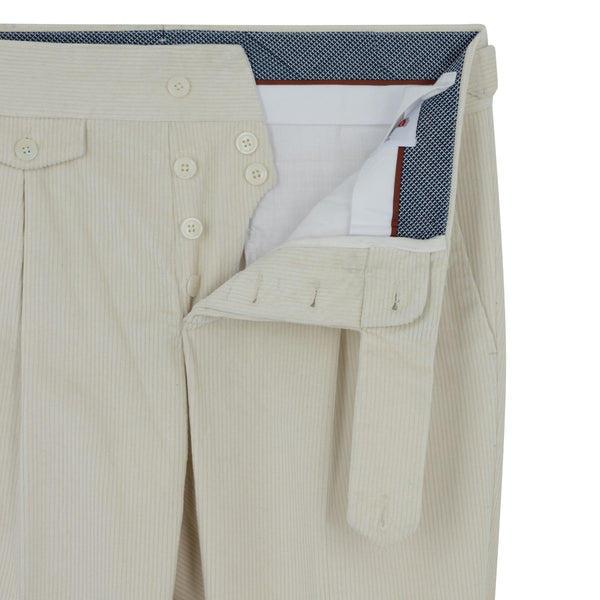 Velvet White sartorial Trousers