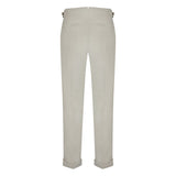 Cordone1956 - Pantaloni in velluto bianco - Realizzati a macchina - Made in Italy
