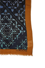 Abstract Design Brown & Yellow wool&Cashmere