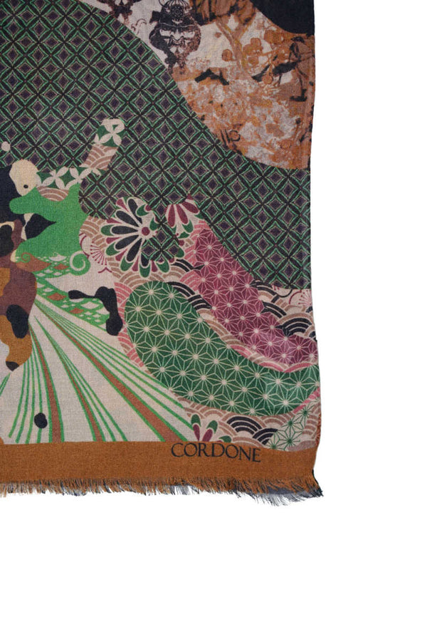 Tiger Orange Scarves wool&Cashmere