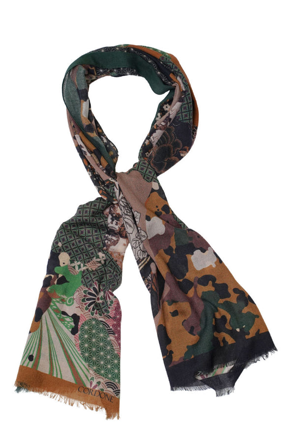 Tiger Orange Scarves wool&Cashmere