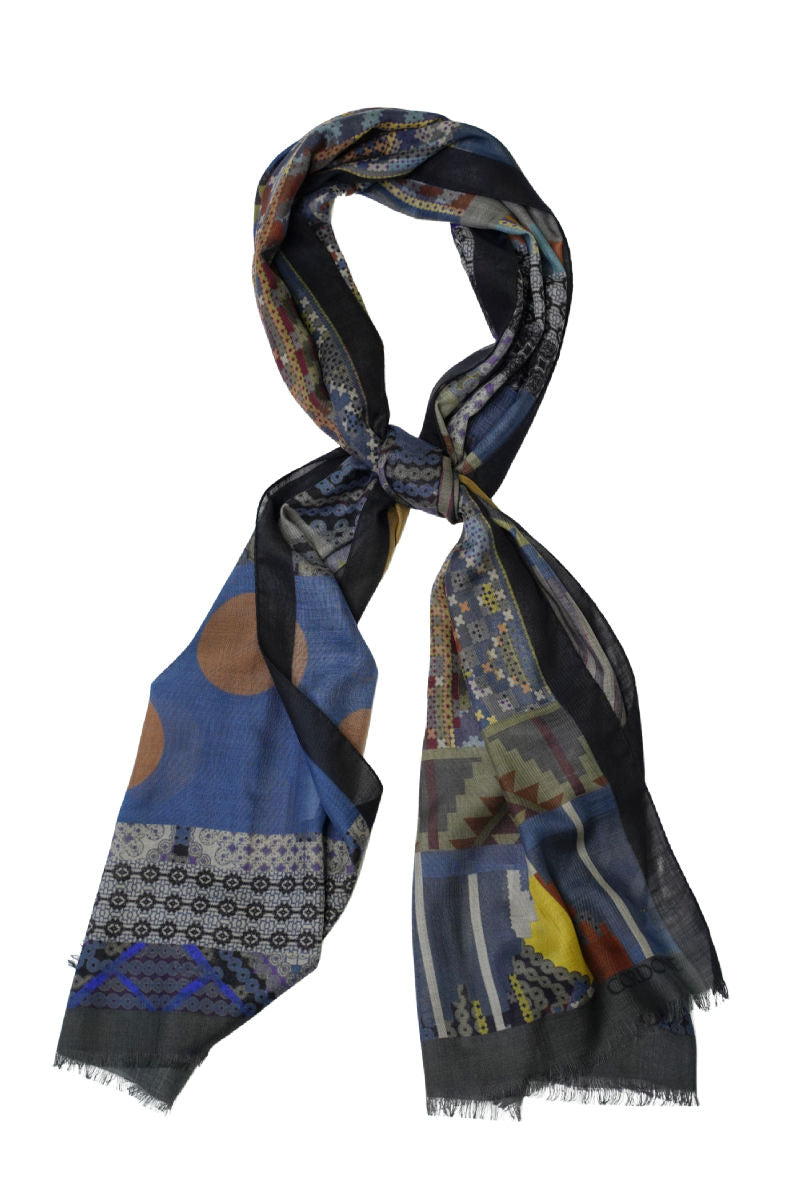 Abstract Rhombus Design Wool&Cashmere