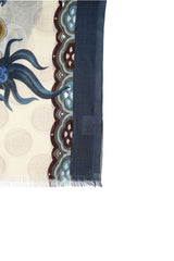 Cordone1956 - Scarves Mod. Dragon Azure Scarves - Cashmere Fabric - Color Multicolor