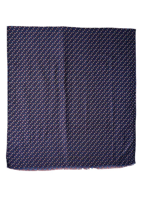 Blue and Gray Circles wool