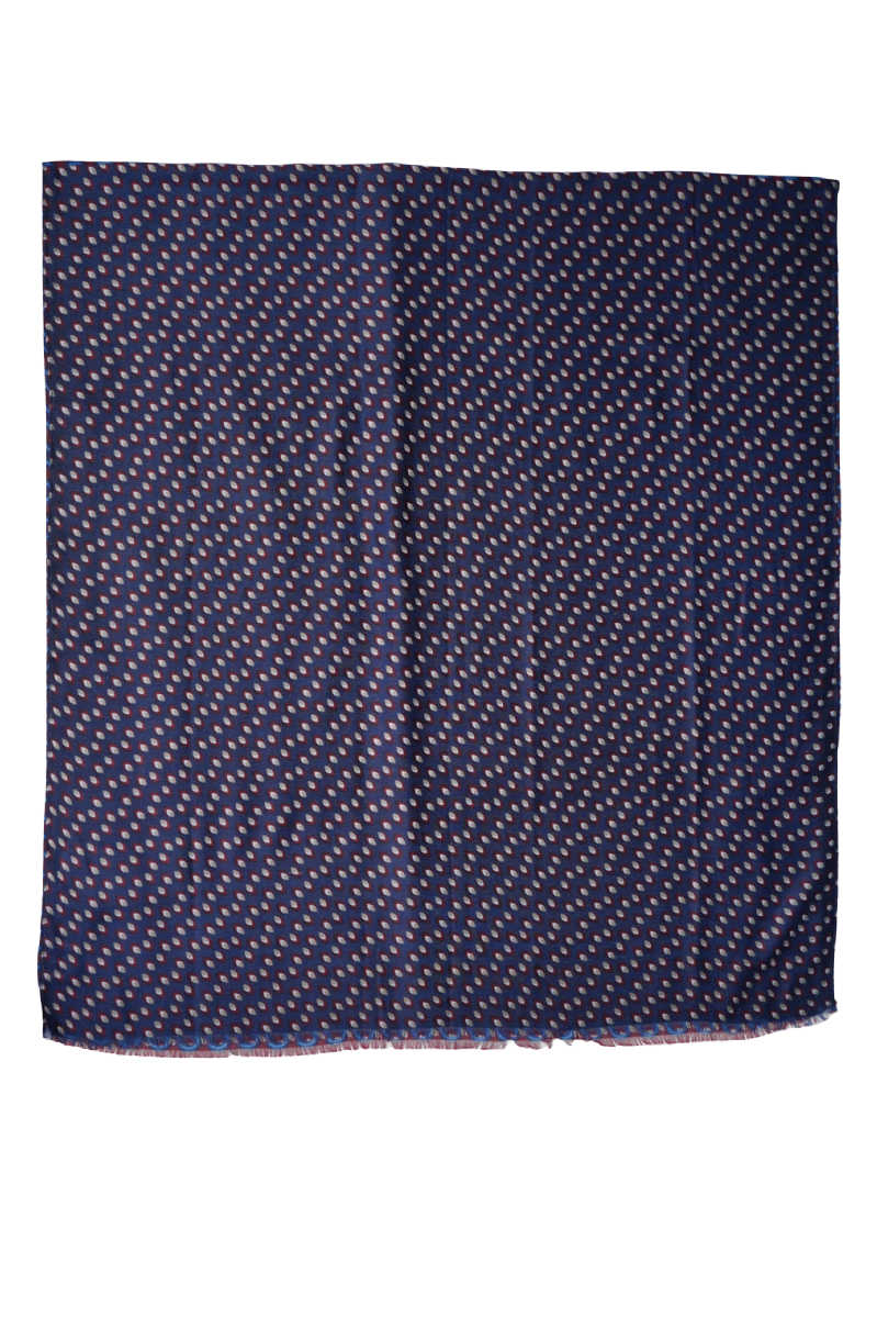 Blue and Gray Circles wool