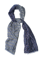 Blue and Gray Circles wool